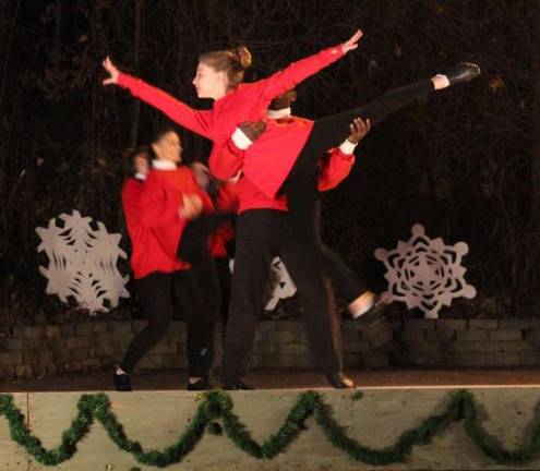 Ziegler Dance Center sponsors tree lighting ZDC Dancers in action performing "Christmas Melodies".