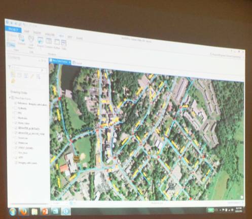Sussex Borough updated on asset management plan An example of the many possible computer maps detailing where Sussex Borough's utility assets are located.