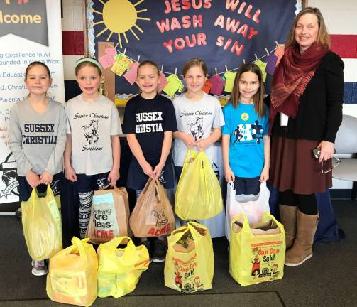 Food drive Linda Carbone’s 2nd grade class at Sussex Christian School recently held a food drive for the Sussex Help Center. The community came together to help our neighbors in need and delivered 53 bags of groceries! The Sussex Help Center is very grateful for the support and help