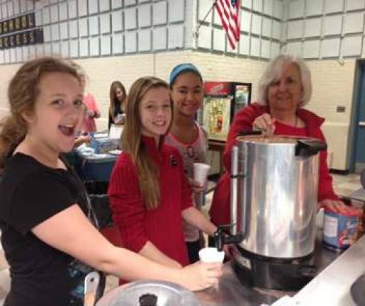 Sussex school safety team hands out cocoa