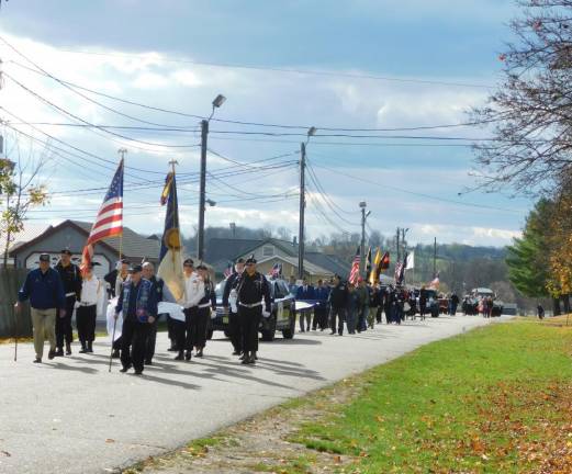 The Sussex County Board of Chosen Freeholders sponsored its 19th Annual Salute to Military Park Road at the Fairgrounds is lined with parade participants during the 19th Annual Salute to Military Veterans, held Sunday, Nov 3, 2019.
