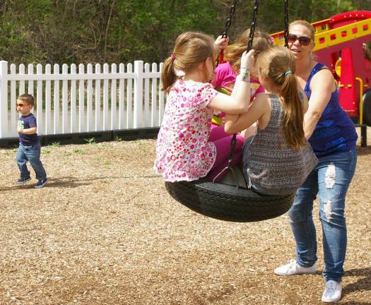 There was also a lot to do behind and to the side of the Y building with bubble machines and an out-of-this-world playground.