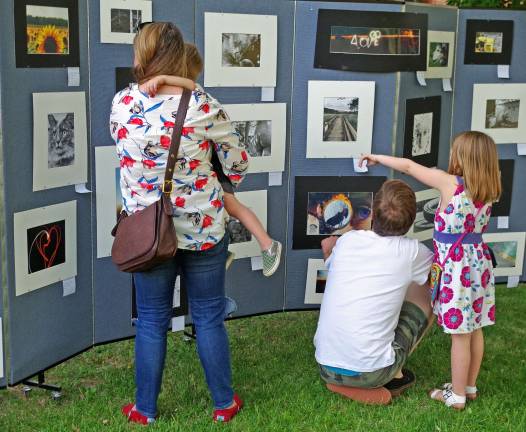 Student artwork was on display everywhere and included drawings, paintings, and photographs.