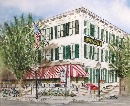 Create a masterpiece at Plein Air Milford “Hotel Fauchere” by artist Robert Bradley