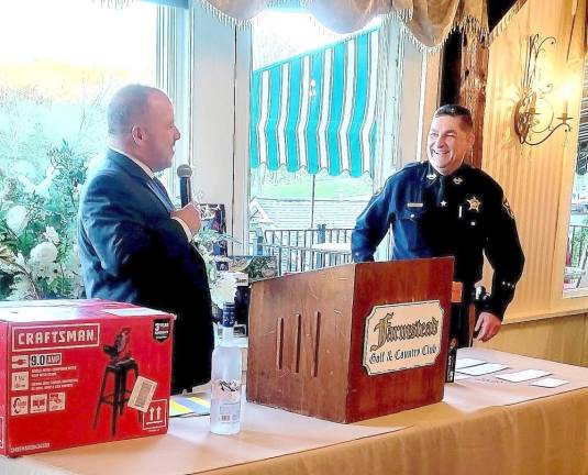 Crimestoppers tip results in big drug bust Sheriff Strada congratulates and thanks Capt. Beller for 25 years of service.