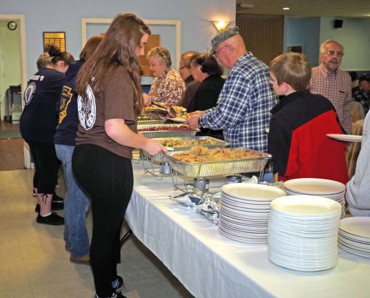 A combination of German and Italian food was served to the veterans and their guests and supporters.