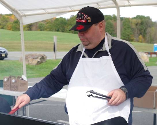 Elks member and Commandant of the Marine Corps League Det. 747 Rick Periu of Hardyston worked as the grill master in the Elks tent.