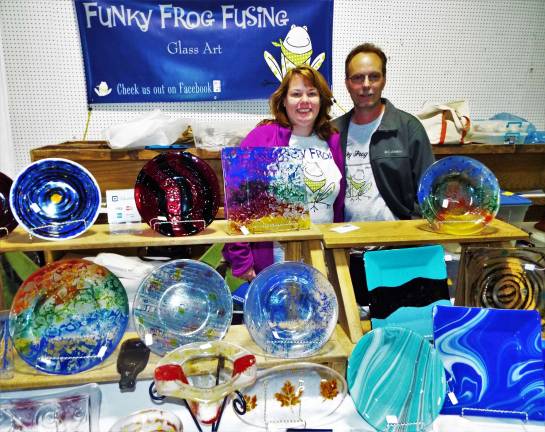 Sussex Christian school holds harvest festival Funky Frog Fusing glass artists Janet and Kevin Stimpfel display their many one-of-a-kind creations at the S.C.S. Harvest Festival vendor market Oct. 1.
