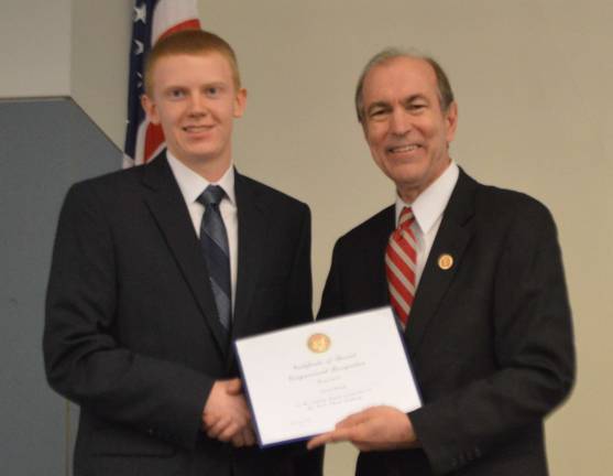 Vernon student nominated for military academies Kevin Moran and U.S. Rep. Scott Garrett