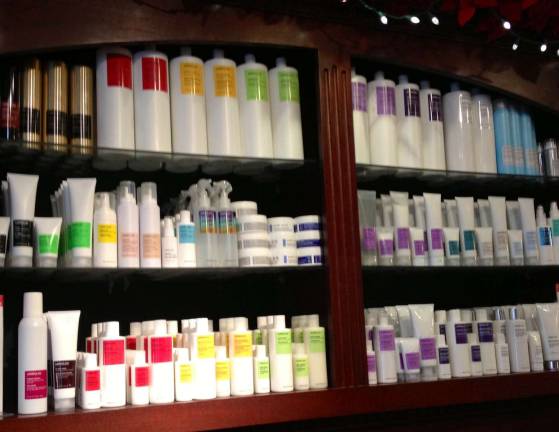 Salon Di Panache earns ambassadorship and accolades from celebrity stylist The display of the Arrojo Line of products at the salon.