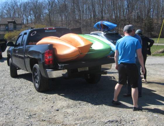 PHOTOS BY JANET REDYKE Earth Day was celebrated in Wawayanda State Park on April 22. Kayakers were enjoying the warming temperatures.