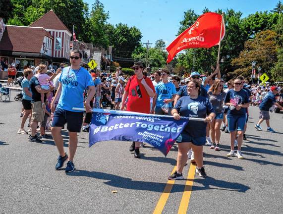 Sparta. Fourth of July events Members of the Special Olympics take part in the parade.