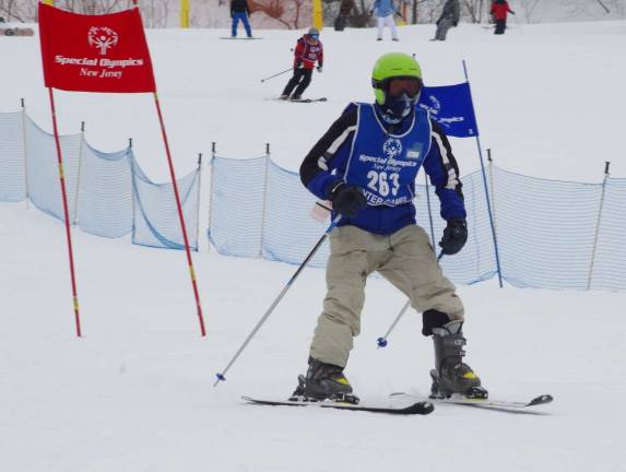 Kyle Dehn of Glenwood is shown on the Slalom racecourse.