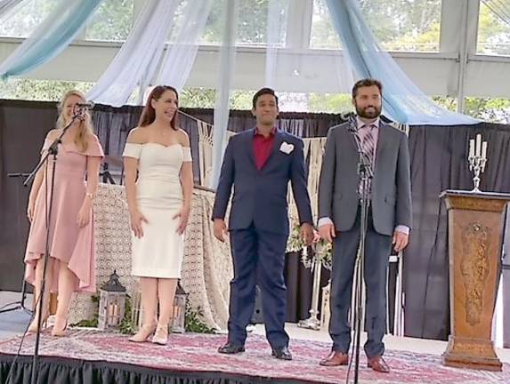 From left: Aubry Ballarò, soprano; Anne Marie Stanley, mezzo-soprano; Sahel Salam, tenor, and Titus Muzi, baritone (Photo by Marilyn Rosenthal)