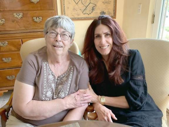 Retiring Project Self-Sufficiency Board member Nancy Jacobus with Board Member Sue Murphy.