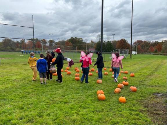 Local farmers donated pumpkins so people could take home one to decorate.