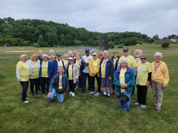 6 teams compete in Senior Olympics The Vernon team won the silver medal, with 421 points, compared with 441 points for the Hopatcong team, which won gold.