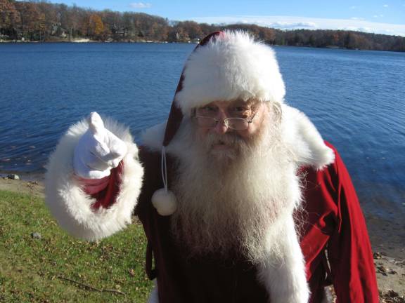 Everyone knows Santa (Tim Stocken) is really from Highland Lakes.