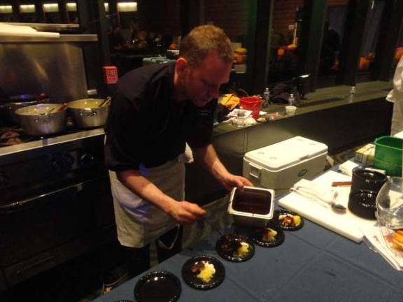 Harvest Fest raises funds for the Growing Stage Children's Theater Ken Salmon, owner and executive chef at Lake Hopatcong's Upstream Grille, serves blackened salmon with spaghetti squash and cauliflower puree.