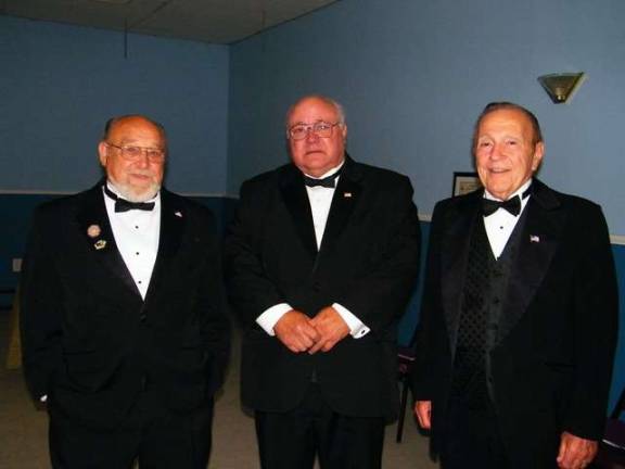 From left, current Elks Chaplain Frank Kreutle (39-year Elks member), Raymond Shone (38-year Elks member) and Fred Spages (Former Exalted Ruler).
