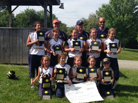 This season has been successful for the Vernon 10U Gold softball team. They are pictured after winning first place at West Milford's Xtreme Tournament. They shut out Sparta in the championship game, 8-0. On top of that they also played in Mahwah's tournament and took second place. They took second-place trophies in Sparta's Schools out Tournament.