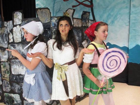 Glen Meadow school goes 'Into the Woods' Photo by Viktoria-Leigh Wagner Little Bo Peep, played by Caitlyn Mayo, Brownilocks, portrayed by Erika Sofis and Gretel, portrayed by Francesca Senor are shown.