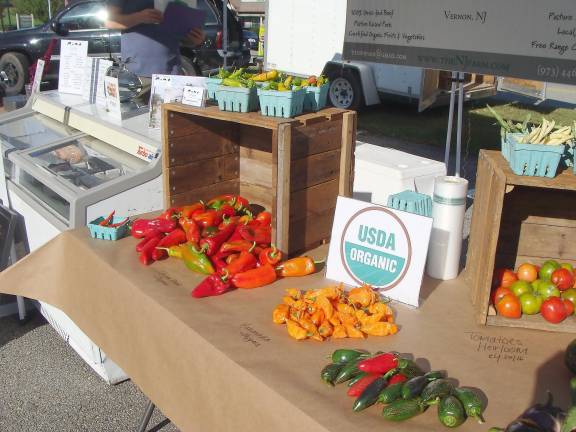The Farm at Glenwood Mountain displayed their colorful, delicious peppers. According to Mayor Harry Shortway, the final farmers market for the season will be on the third Saturday of October