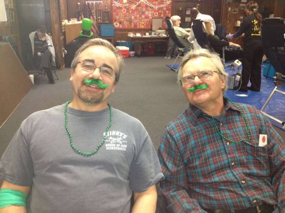 im Gilligan of West Milford, N.J. &quot;Two good friends celebrate St Pat's day at the WM Monthly Blood Drive in 2013.&quot;
