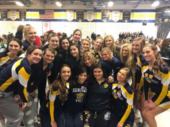 The varsity cheerleaders took first place at the Cheer Champs Elite Competition at Jefferson HS this past Sunday and received the Aristocrat Award for most creative routine.