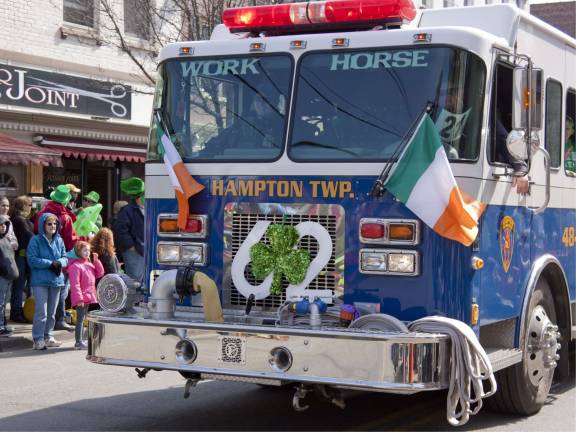 Newton goes green The decorated Hampton Township Fire Dept 48-62 E One "Work Horse."