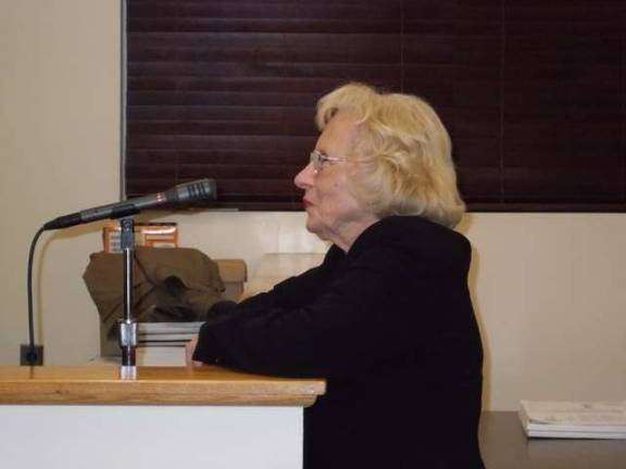 Councilwoman-Elect Katherine Little talks to the Sussex Borough Council on Wednesday, Nov. 5.
