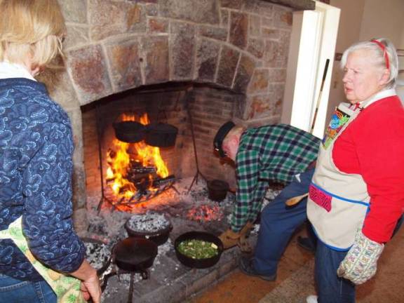 Friends of High Point host hearth cooking day At right Roberta Bramhall of Parsippany Troy Hills, New Jersey keeps watch over the cooking progress. Bramhall is the head cook and organizer of the food prep. The Friends of High Point State Park hosted their annual Open Hearth Cooking Day on Saturday, October 26, 2013. The event took place inside the Interpretive Center. Cooking demonstrations featuring a variety of foods were available to visitors to sample.