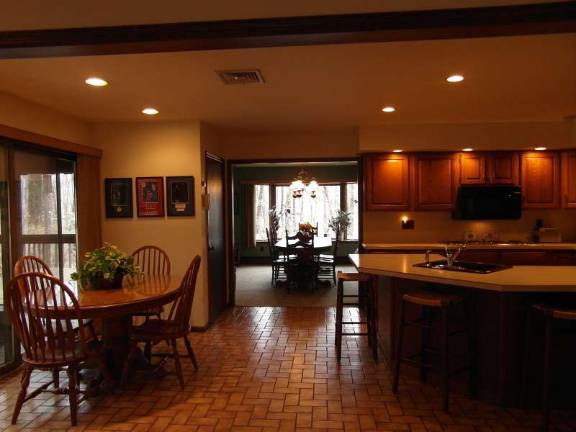 Contemporary colonial sits on parklike setting Contemporary colonial sits on parklike setting
