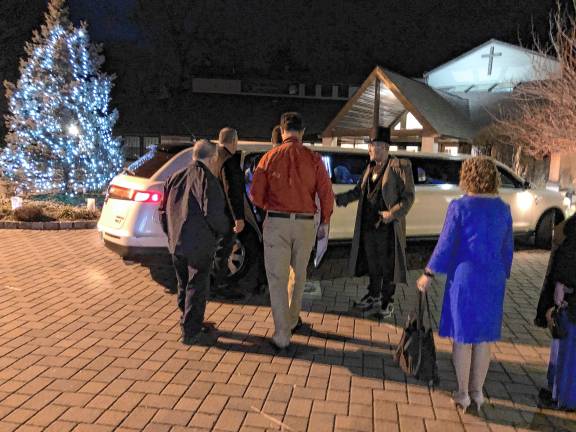 Giving others a Night to Shine <b>Guests climb into a limousine for a ride during the Night to Shine last year.</b>