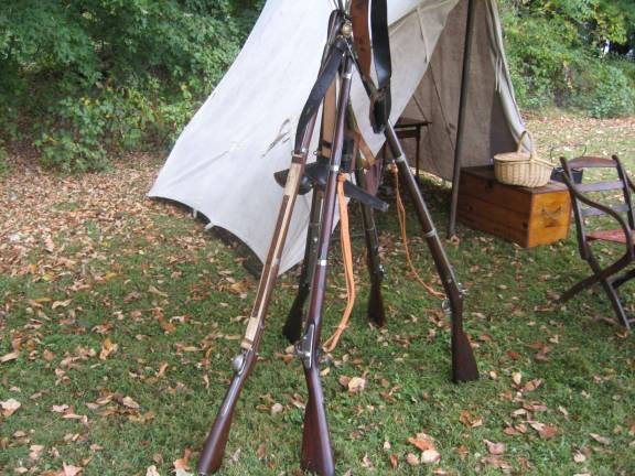 Muskets await the skirmish between the North and South.