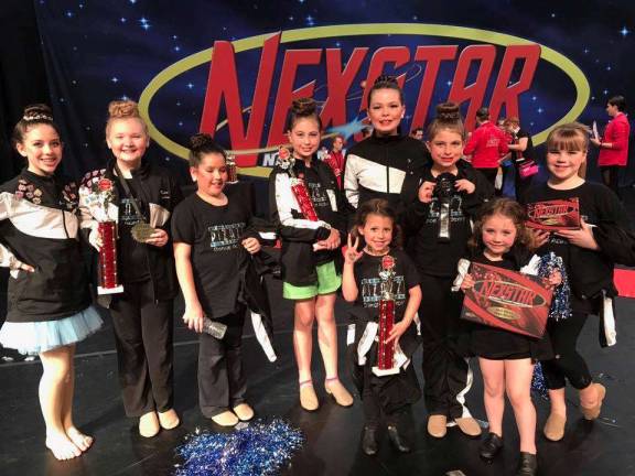 Pizazz students succeed at competitions The Elite Team at Nexstar (Devin Meggiolaro, Katie Molini, Stephanie Longo, Emily Baker, Talia Greenwood, Cassidy Baker, Samantha Barnable, Haydee Orr & Grace Lamattina).