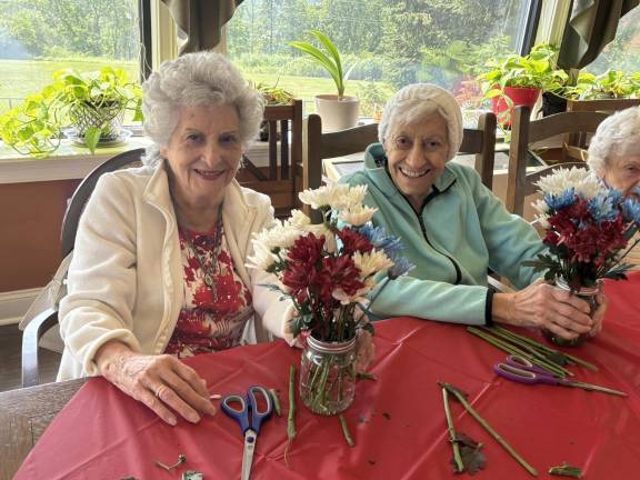 Homes away from home Flower arranging at Bentley Assisted Living in Branchville, N.J. Photos provided.