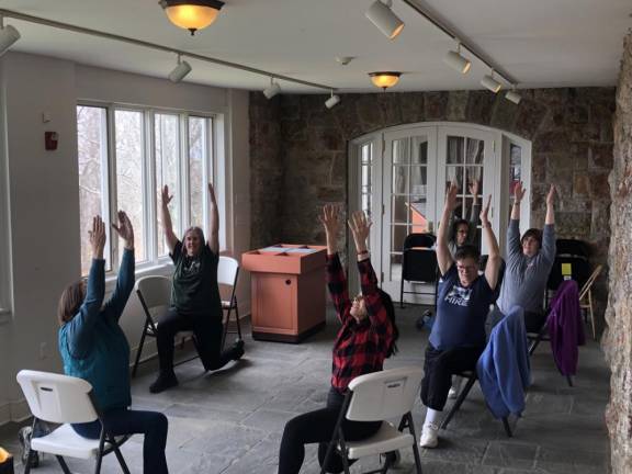 Chair yoga.