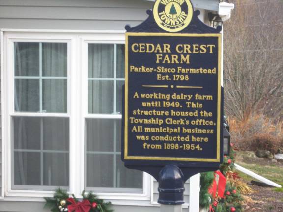 The Cedar Crest Farm on Route 515, once the Parker-Sisco Farmstead ,was one of Vernon's working dairy farms until 1949.