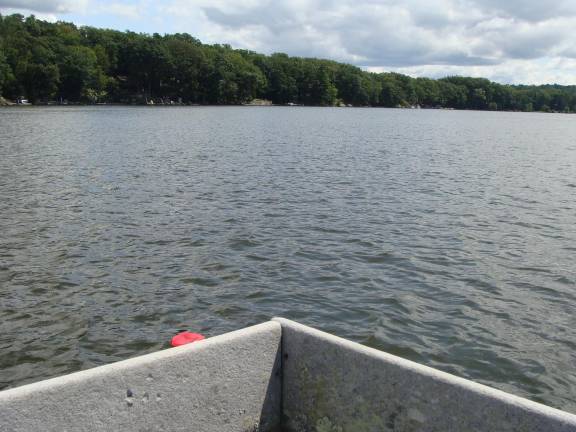 A look from the pier at Highland Lakes Main Lake is dazzling on a late August day