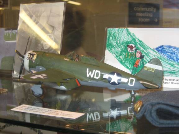 A replica of Lt. Wyman&#x2019;s plane was constructed by Agatha Wyman.