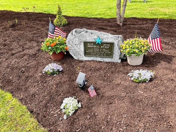 A Blue Star Memorial at Veterans Memorial Field in Vernon was dedicated Saturday, April 27.