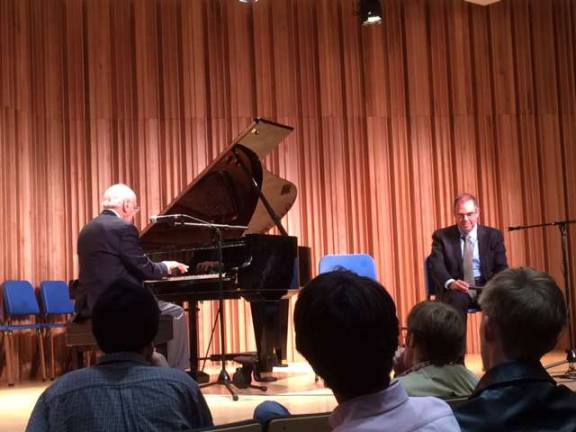 Mr. Dick Hyman (left and at piano) and Mr. Bill Charlap.
