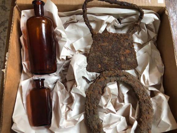 Wyatt Fieldhouse and his cousins found artifacts from the 1800s in the woods behind his house.