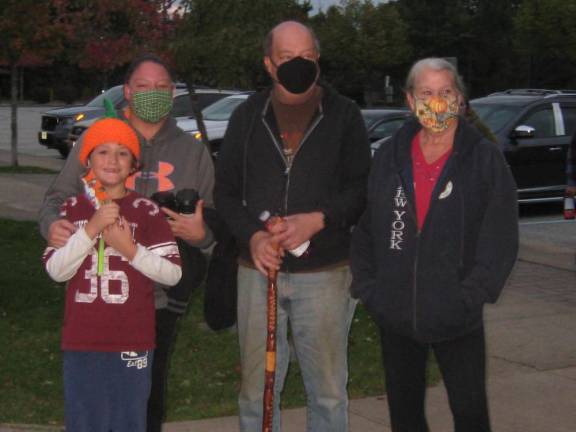 The Hastie family decided to join the lantern walk, encouraging Steve Hastie(center) who recently underwent a heart transplant.