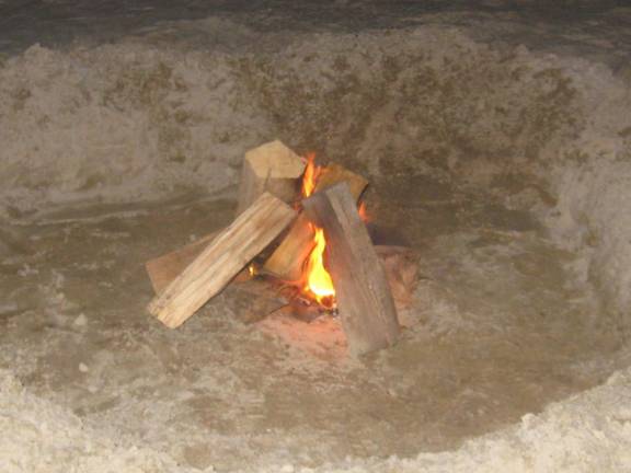 The walk concluded with a campfire and snacks on the beach.