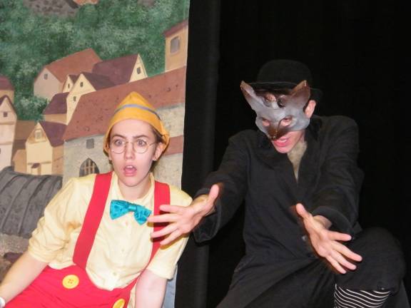 'Pinocchio' debuts on SMS stage Photo by viktoria-Leigh Wagner Samantha Evans as Pinocchio, who is being hustled by the sly Mr. Fox, played by Maxwell Bennett.