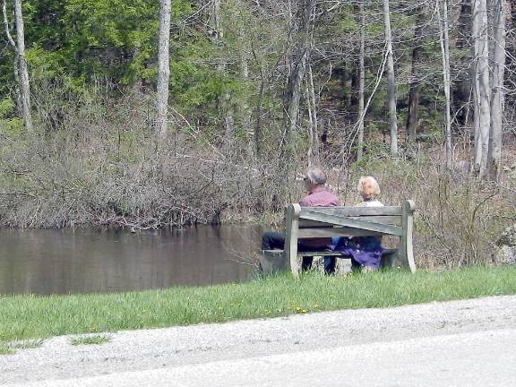 Open Pennsylvania parks for early recovery A couple enjoys the quiet and solitude brookside at Wawayanda State Park in Sussex County, N.J. New Jersey re-opened parks and private golf courses on Saturday.
