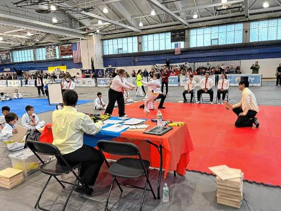 Master Ken’s Xtreme Martial Arts Center honored Deaglan Goes of Lafayette competes in the breaking division at the U.S. Hong Ik Taekwondo Championship on March 23 at Queens College in New York. (Photos provided)