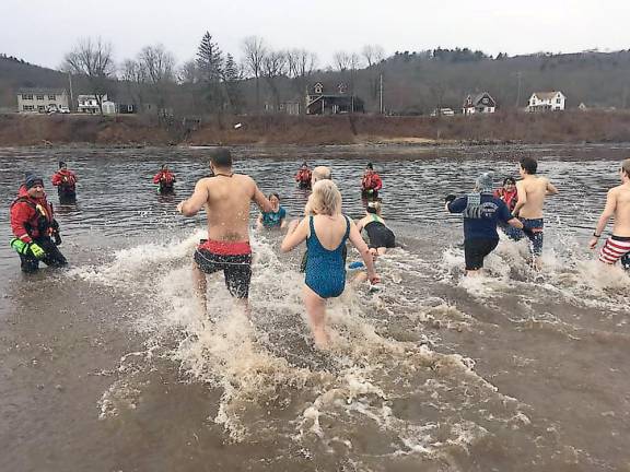 Last January's Polar Plunge (Port Jervis Recreation Facebook photo)